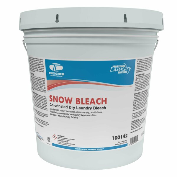 Theochem Laundry Bleach, 50 lb Pail, Powder, Chlorine-like, White 100142-99990-76